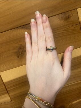 Gold-Tone Multicolor CZ Ring - Women Jewelry